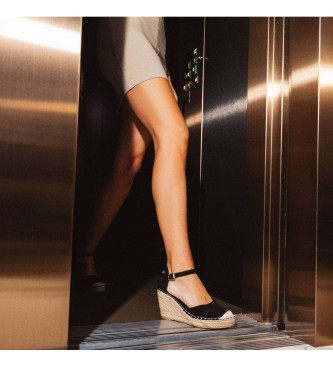 Xti Espadrillas in pelle 142382 nere 