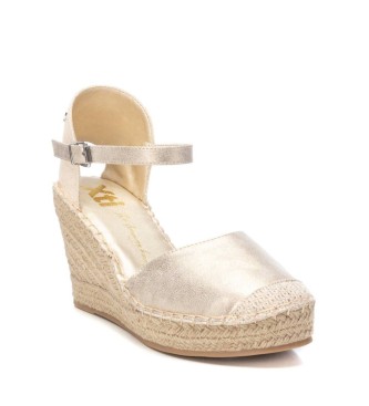 Xti Leather sandals 142382 golden