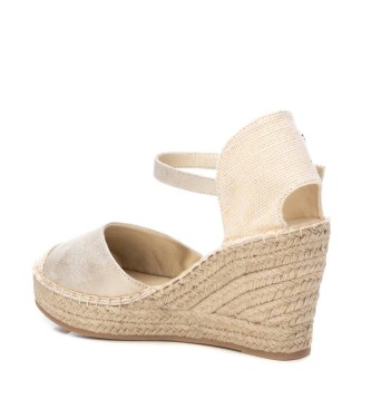 Xti Leather sandals 142382 golden