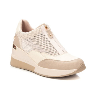 Xti Trainers 142648 beige -Height wedge 7cm