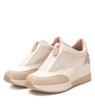 Xti Trainers 142648 beige -Height wedge 7cm