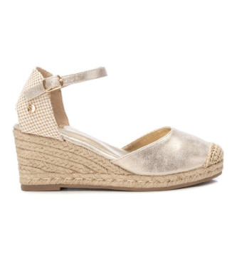 Xti Espadrilles 142847 gold -Height wedge 8cm