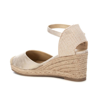 Xti Espadrilles 142847 gold -Height wedge 8cm