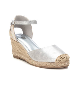Xti Espadrilles 142847 silver -Height of wedge 8cm