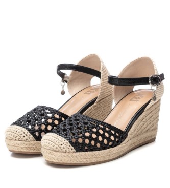 Xti Sandalen 142893 zwart -Hoogte sleehak 8cm