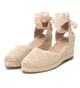 Xti Espadrillas 142902 beige - Altezza zeppa 8 cm