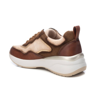 Xti Baskets en cuir 143195 marron