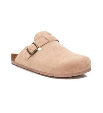 Xti Zuecos de piel 143240 beige