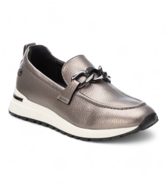 Xti Mocasines 143373 gris plata