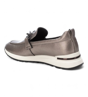 Xti Mocasines 143373 gris plata