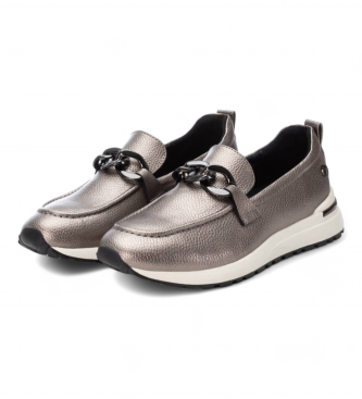 Xti Mocasines 143373 gris plata