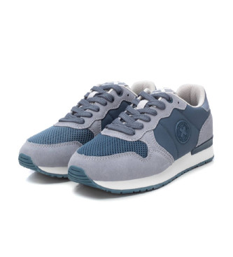 Xti Leren sportschoenen 143608 blauw