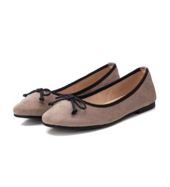 Xti Bailarinas de piel 143682  beige