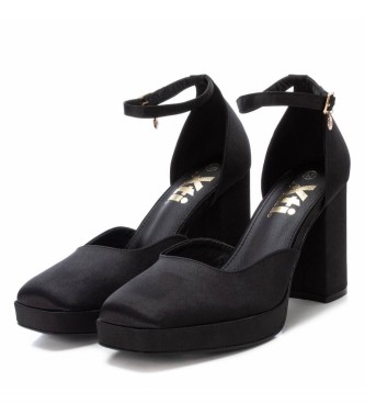 Xti Klasični črni čevlji - višina pete 9 cm 