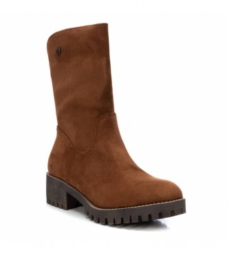 Xti Brown suede ankle boots