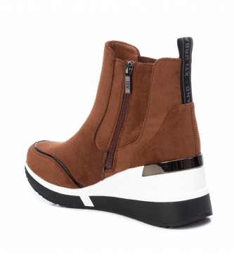 Xti Ankle boots 130044 brown -Height of wedge: 6cm