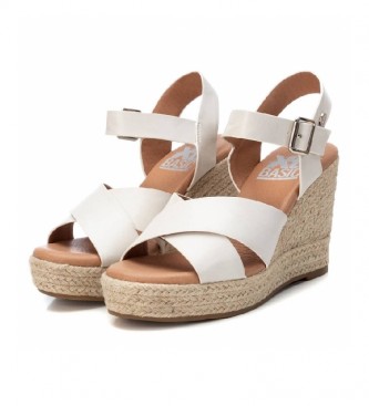 Xti Sandals 036729 white -Height of the wedge 10 cm
