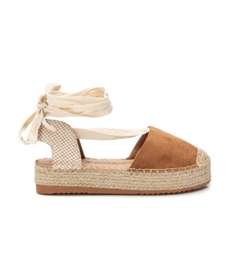 Xti Espadryle 130273 brązowe