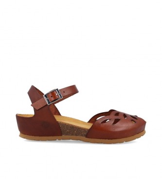 Yokono Lder sandaler Monaco 003 brun 
