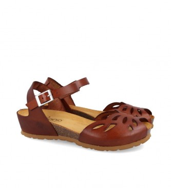 Yokono Leather sandals Monaco 003 brown 