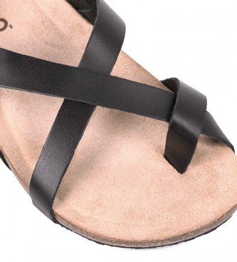 Yokono Leather sandals Ibiza 718 black