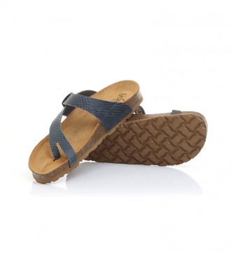 Yokono Leren sandalen Mabul 013 blauw