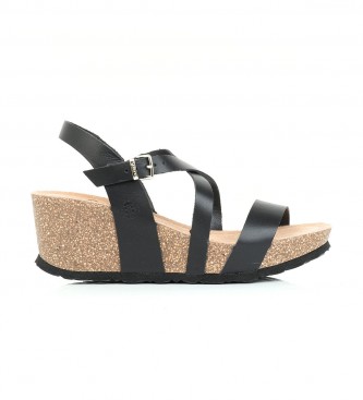 Yokono Sandalias de piel tiras negro -Altura 6.5cm- - Tienda Esdemarca calzado, moda y complementos - zapatos de marca y zapatillas de marca