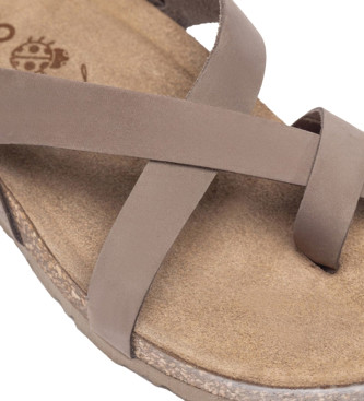 Yokono Leather Sandals Jerba 178 brown