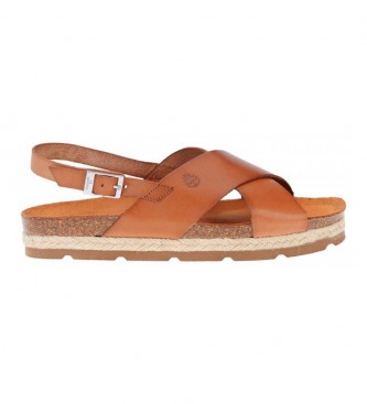 Yokono Java walnut leather sandals