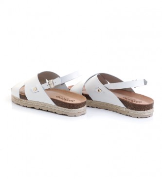 Yokono Leather sandals Java-153 white