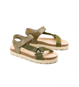 Yokono Leather sandals Java 156 green