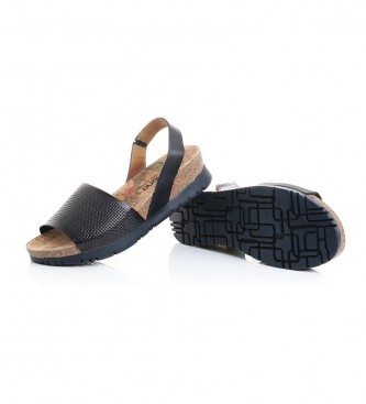 Yokono Leren sandalen Alon 004 zwart