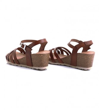 Yokono Sandalias de piel Cadiz 071 marrón -Altura cuña: 5,5cm- - Tienda  Esdemarca moda, calzado y complementos - zapatos de marca y zapatillas de  marca