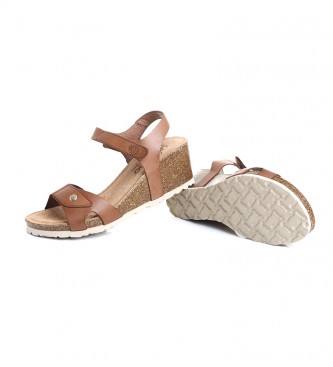 Yokono Sandalias de piel Cadiz-073 nuez -Altura cuña: 7 cm- - Tienda  Esdemarca moda, calzado y complementos - zapatos de marca y zapatillas de  marca