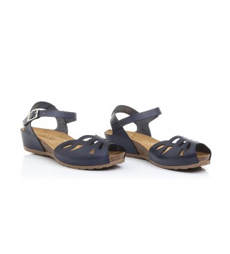 Yokono Sandalias de piel Capri 003 marino -Altura cuña: 4cm- - Tienda  Esdemarca moda, calzado y complementos - zapatos de marca y zapatillas de  marca