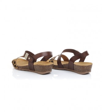 Yokono Capri 042 sandálias de couro - Altura da cunha: 4cm
