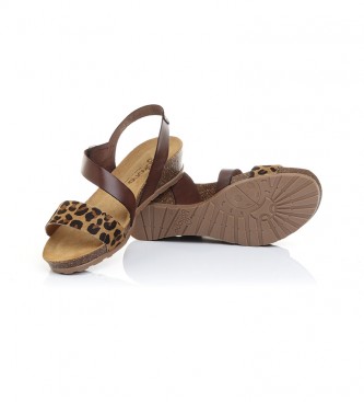 Yokono Capri 042 sandali in pelle - Altezza zeppa: 4cm