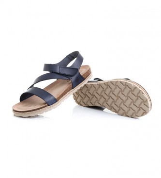 Yokono Chipre 145 navy blue leather sandals