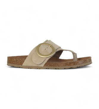Yokono Granada 704 beige leather sandals