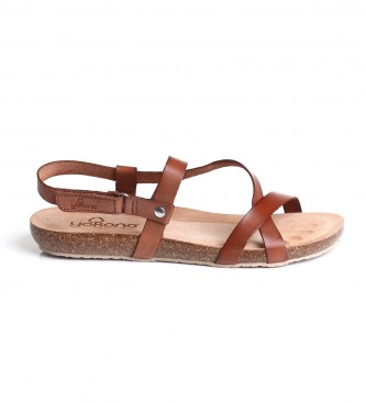 Yokono Leather sandals Ibiza 123 brown