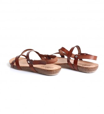 Yokono Leather sandals Ibiza 123 brown