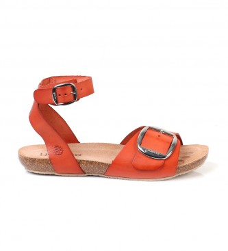 Yokono Leather sandals Ibiza 135 orange