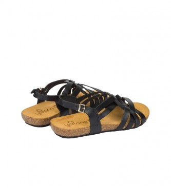 Yokono Ibiza 186 lder sandaler sort