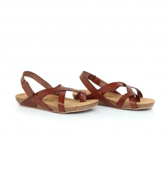 Yokono Leather sandals Ibiza 718 brown