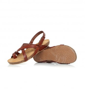 Yokono Leather sandals Ibiza 718 brown