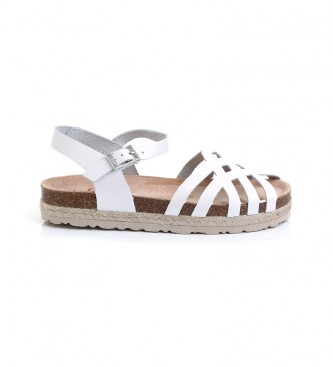 Yokono Leather sandals Java-071 white