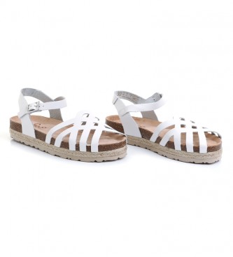Yokono Leather sandals Java-071 white