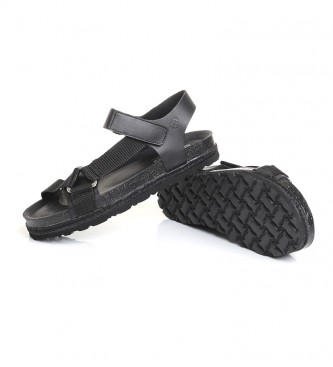 Yokono Java 156 leren sandalen zwart