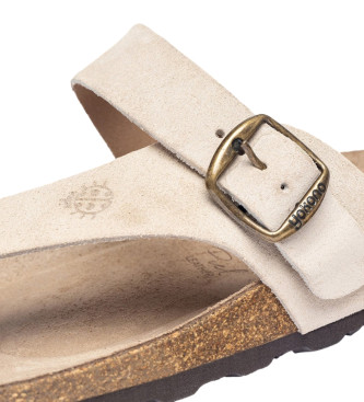 Yokono Macam Leather Sandals 203 beige