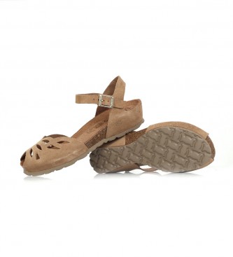 Yokono Leather sandals Monaco 003 taupe